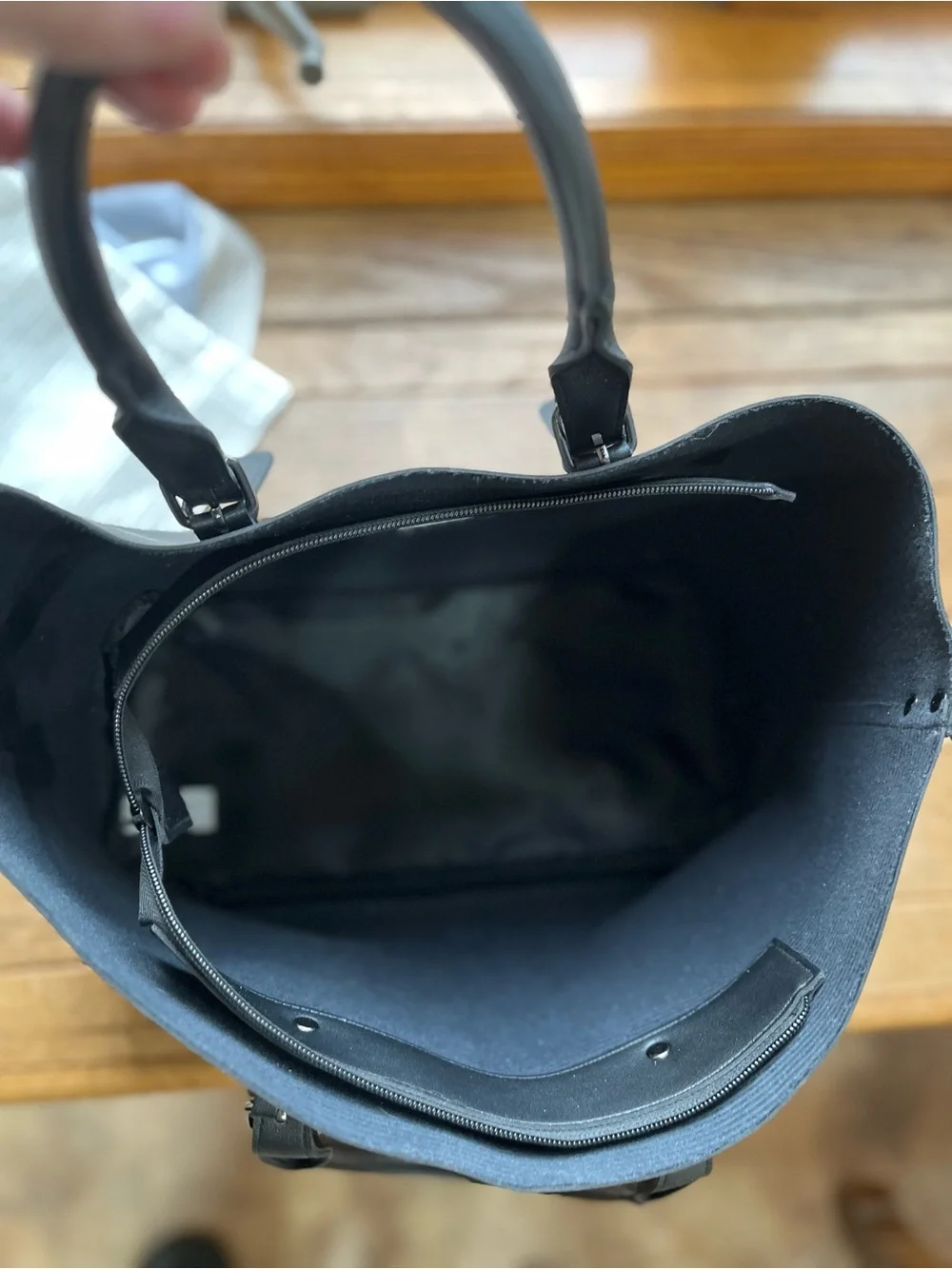 Classic Black Tote with Dual Top Handles